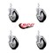 Service Caster 5 Inch Black Poly Wheel Swivel 7/8 Inch Square Stem Caster Set with Brake SCC SCC-SQ20S514-PPUB-BLK-TLB-78-4 - alternate 3